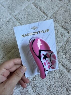 Madison Tyler | Pink Cow Print Cowboy Hat Hair claw clip | New with Tags